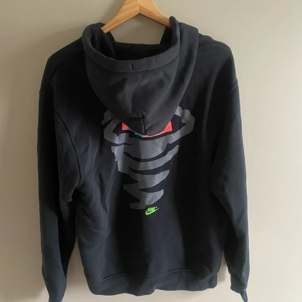Jordan Black Hoodie with Neon Pink and Neon Yellow‎ Accents